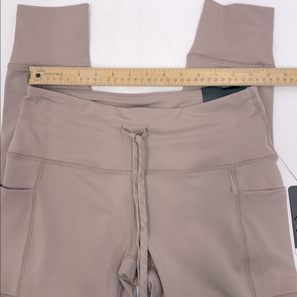 New York Laundry Taupe High-Waisted Pants leggings size medium M athleisure new - Picture 7 of 8